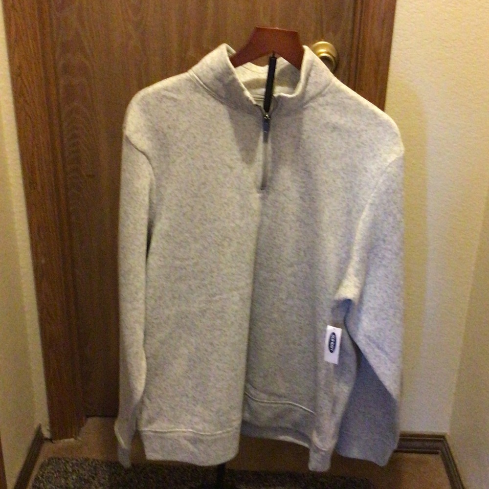 Old Navy Heather Gray Men's Zip-Up Sweater